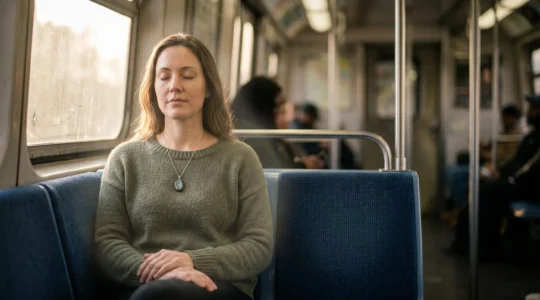 Protection énergétique dans les transports en commun avec visualisation d'une aura lumineuse
